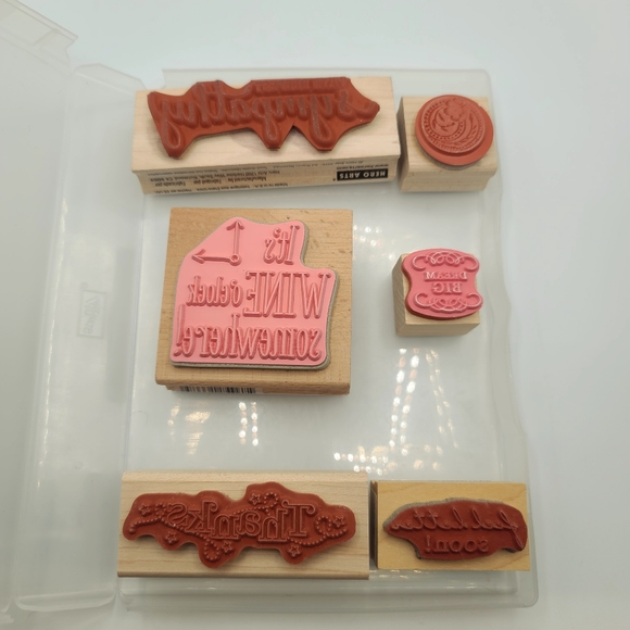 Stampin' Up Stamp with mix of others - all wood block stamps. - Picture 4 of 5